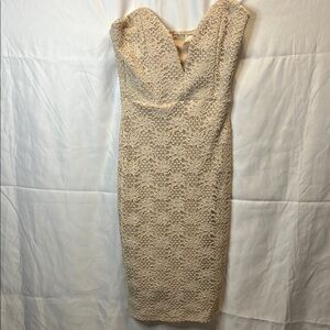 Monaco Tan Sweetheart Bodycon Cocktail Dress